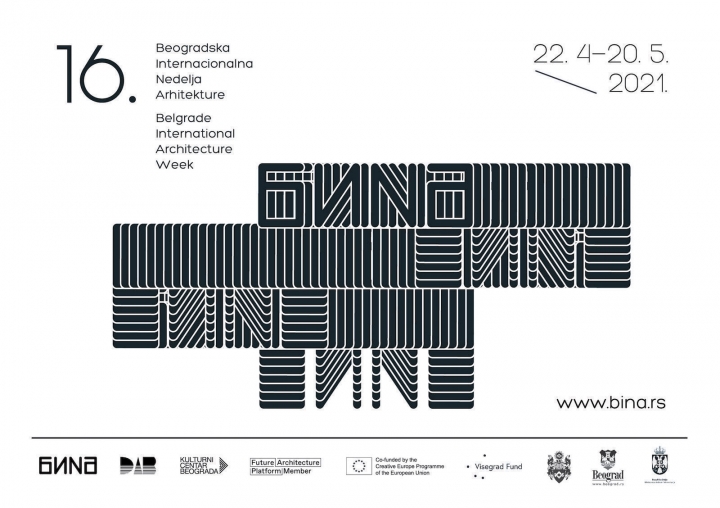 16. Beogradska internacionalna nedelja arhitekture - BINA od 22. aprila do 20. maja 2021. 